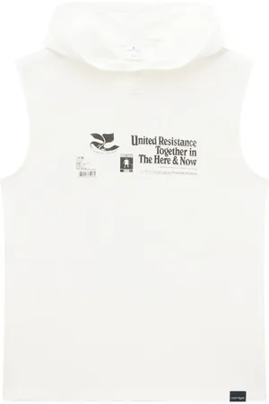 Courrèges Logo-appliqué sleeveless hoodie