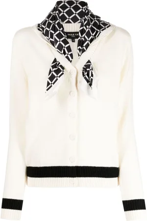 Paule Ka Scarf-detail wool cardigan