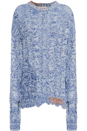 Marni Distressed marl-knit jumper