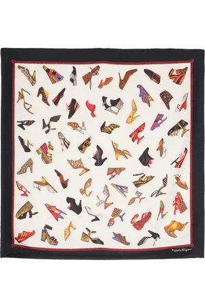 Salvatore Ferragamo Shoe-print silk scarf