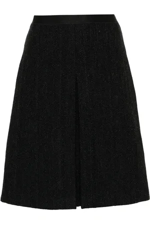 Miu Miu 2000s tweed flared midi skirt