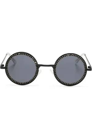 MONNALISA Rhinestone-embellished round-frame sunglasses