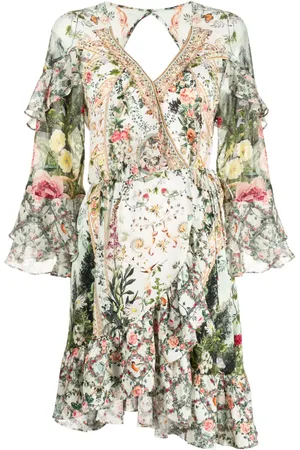 Camilla Renaissance Romance silk wrap minidress