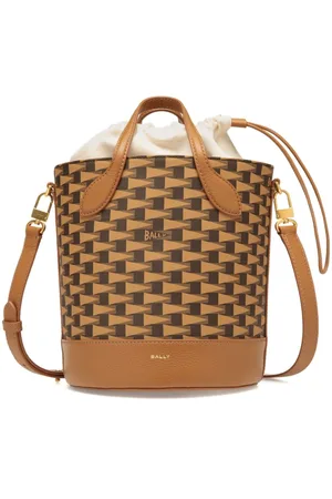 Bally Pennant logo-print bucket bag