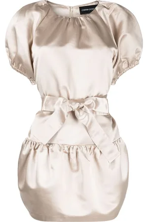 Cynthia Rowley Satin tulip mini dress