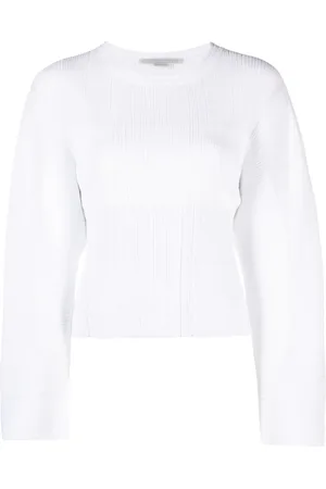 Stella McCartney Fine-knit plissé-effect top