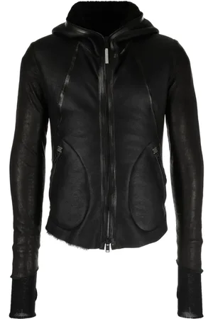 ISAAC SELLAM EXPERIENCE Hooded leather jacket