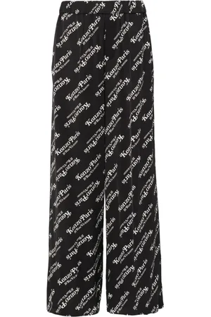 Kenzo Logo-print twill trousers
