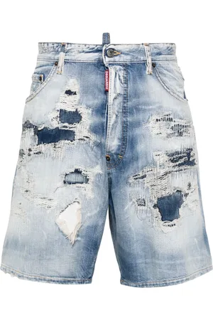 Dsquared2 Shark Bite washed denim shorts