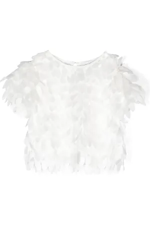 MONNALISA Appliqué-detail crew-neck T-shirt