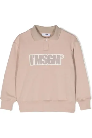 Msgm Logo-print polo-collar sweatshirt