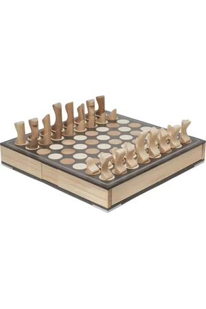 Brunello Cucinelli Krion® chess and draughts set