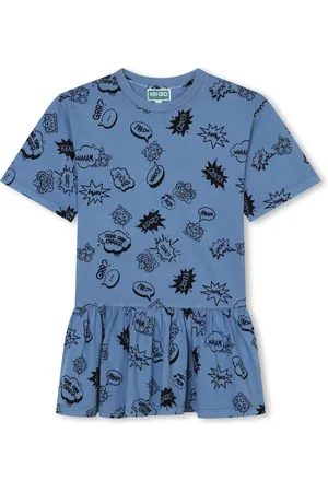 Kenzo Cartoon-print cotton dress