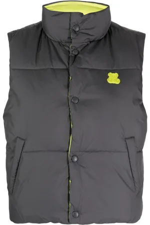 Chocoolate Logo-appliqué padded cropped gilet