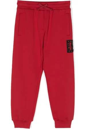 Dolce & Gabbana Rhinestone-embellished cotton track pants