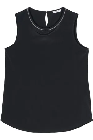 PESERICO SIGN Bead-detailed sleeveless blouse