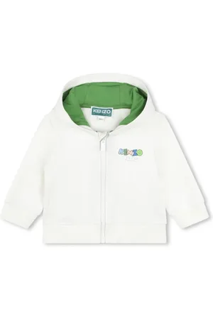 Kenzo Logo-print hooded fleece cardigan