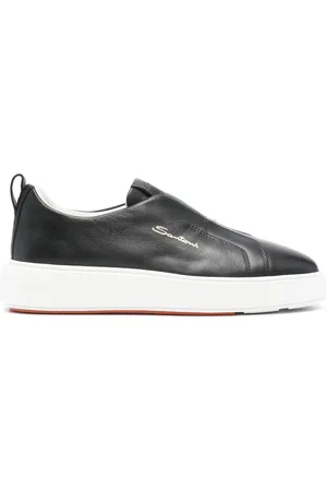 santoni Slip-on leather sneakers