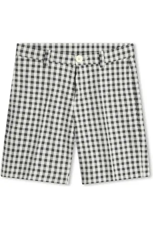 Kenzo Logo-tag gingham check-print shorts