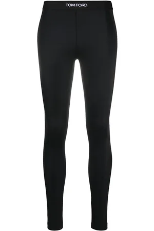 logo-jacquard footed leggings