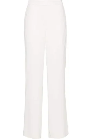 P.A.R.O.S.H. Crepe-texture flared trousers