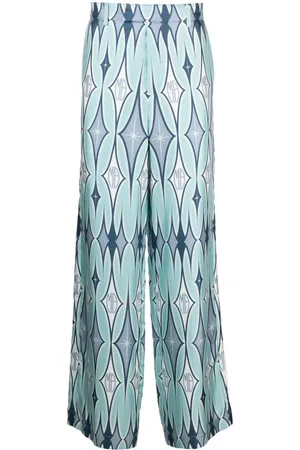AMIRI Argyle-print silk trousers