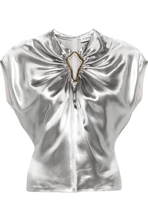 Lanvin Embellished lamé top