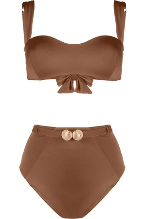 Noire Swimwear Seashell-motif bandeau bikini set