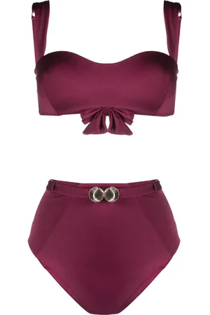 Noire Swimwear Seashell-motif bandeau bikini set