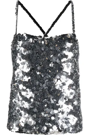 Sonia by Sonia Rykiel Sequinned square-neck tank top