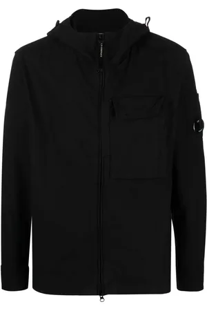 C.P. Company Hooded cotton zip-up shirt