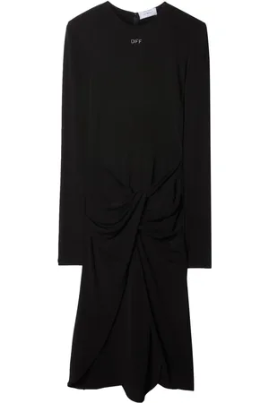 OFF-WHITE Twist-detail midi dress