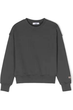 Msgm Logo-print cotton sweatshirt