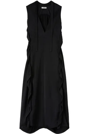 Jil Sander Ruffle-detail V-neck maxi dress
