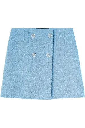 VERSACE Tweed high-waist skirt