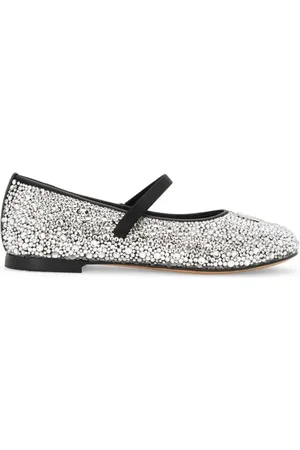 Dolce & Gabbana Logo-plaque rhinestone ballerina shoes
