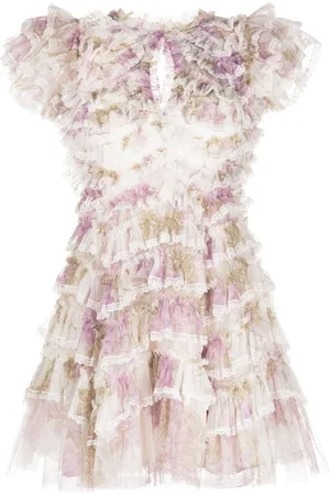 Needle & Thread Wisteria ruffle lace minidress