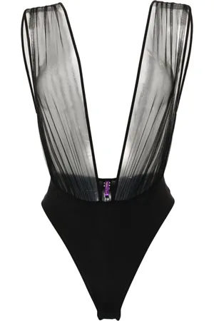 MAISON CLOSE Sheer mesh bodysuit