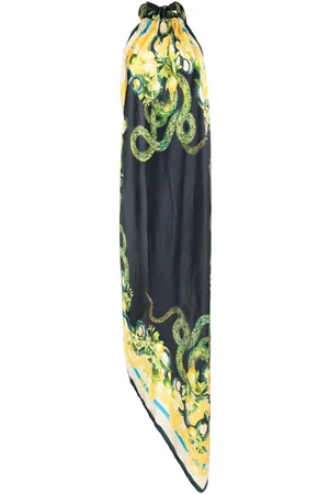 Roberto Cavalli Abstract-pattern print silk dress