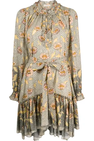 ULLA JOHNSON Anais floral-print belted minidress