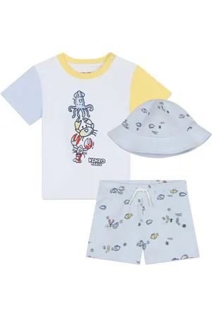 Kenzo Graphic-print organic cotton short set