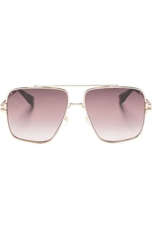 Marc Jacobs Logo-engraved navigator-frame sunglasses