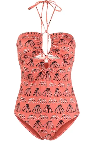 ULLA JOHNSON Minorca graphic-print swimsuit