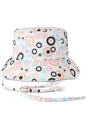Le Mont St Michel Angele graphic-print cotton bucket hat