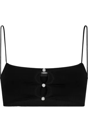 Dsquared2 Fine-knit cutout crop top