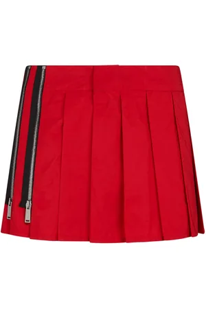 Dsquared2 Pressed-crease zip-detail skirt