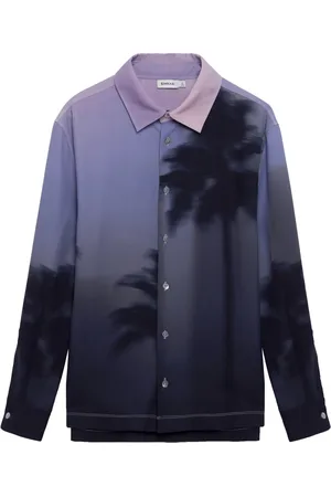 Simkhai Finn palm tree-print shirt