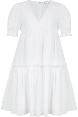 Nina Ricci Tiered V-neck poplin dress