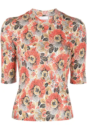 ROSETTA GETTY Floral-print jersey T-shirt