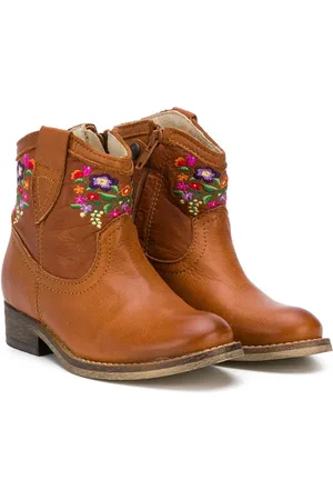PèPè Floral embroidered ankle boots